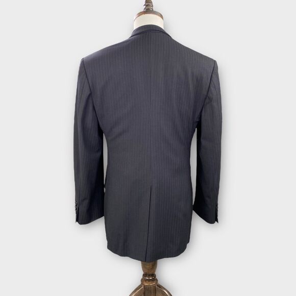 Brooks Brothers Blazer Mens 40R Slim Pinstripe 346 Stretch Black Sport Jacket - Picture 4 of 16